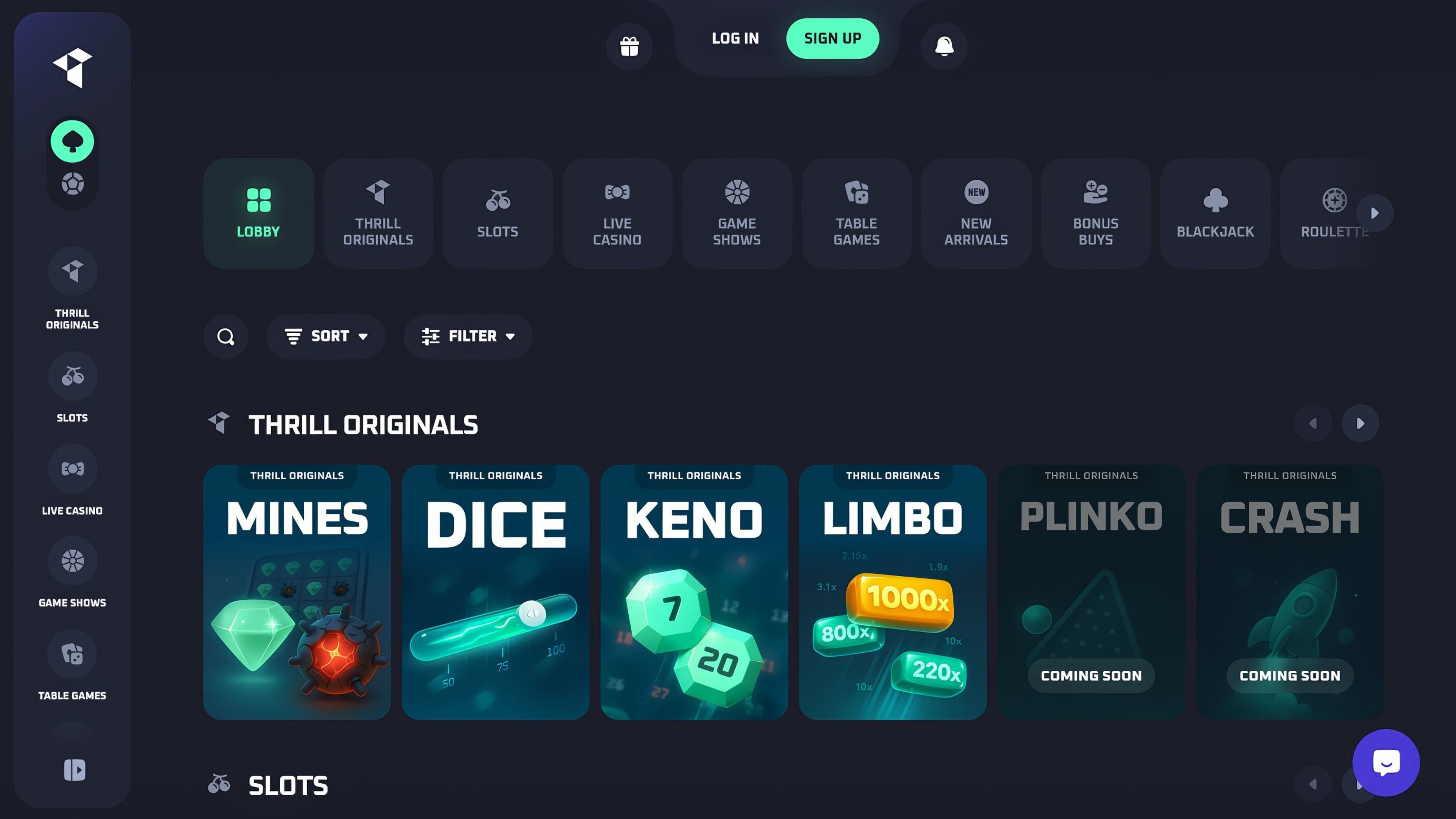 Thrill desktop screenshot 1